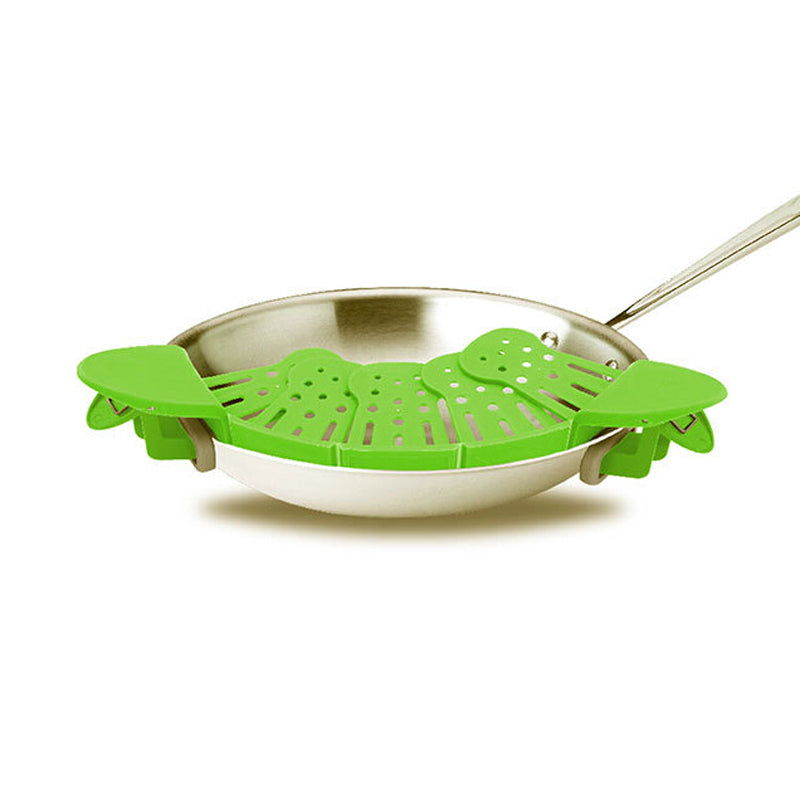 Universal Silicone Clip-on Strainer – Anti-Spill Kitchen Gadget